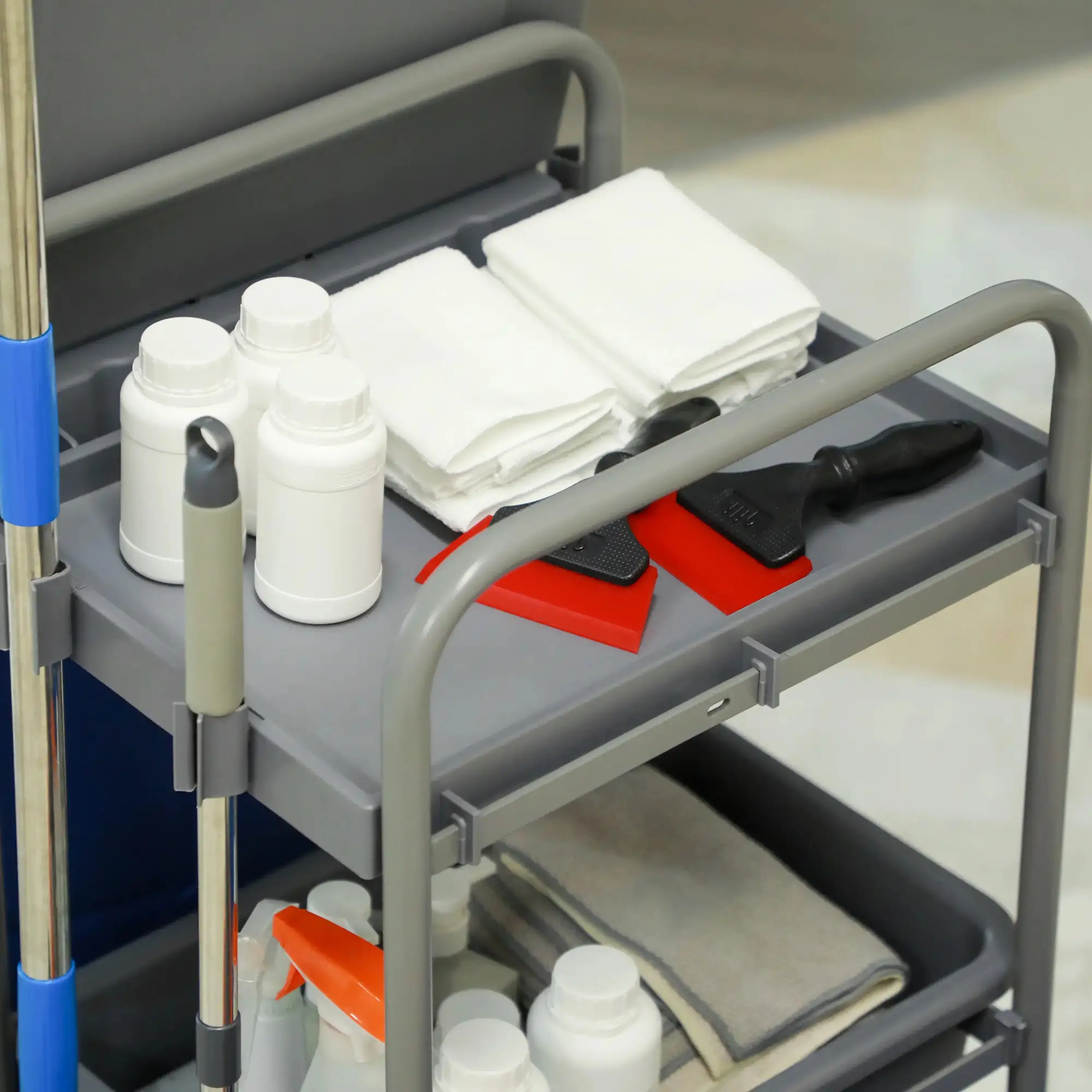 Carucior pentru curatenie Homcom 720-008V00GY (Grey) - 3