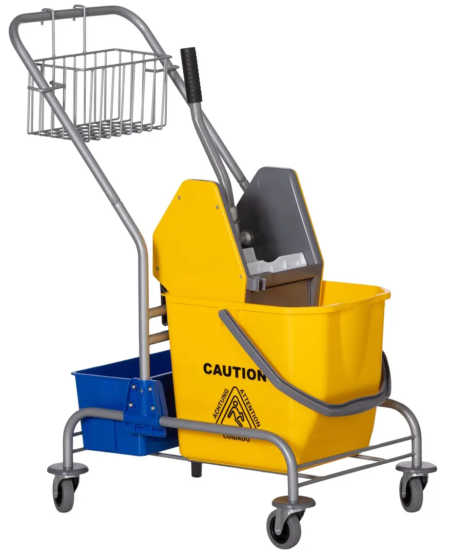 Carucior pentru curatenie Homcom 720-010V00YL (Yellow)
