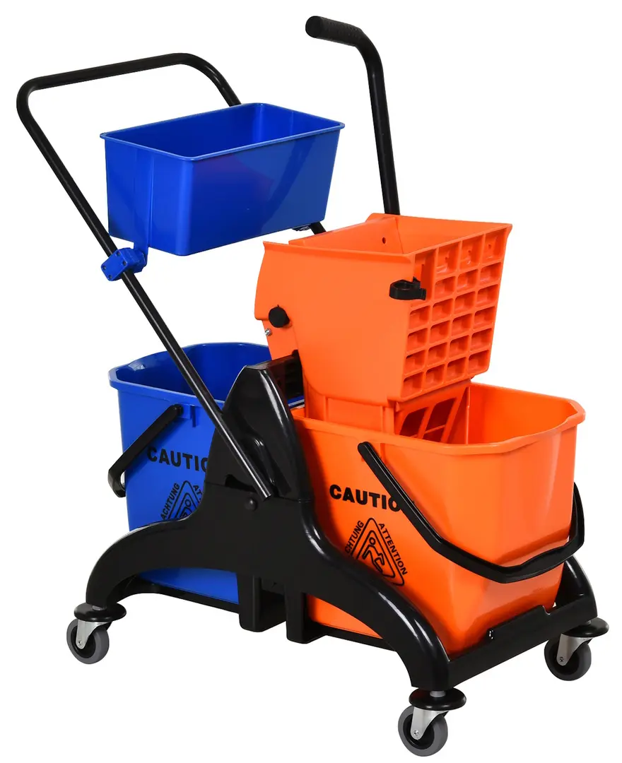 Carucior pentru curatenie Homcom 720-014OG (Orange/Blue)