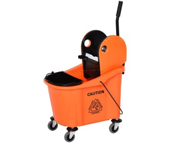 Carucior pentru curatenie Homcom 720-015OG (Orange/Black)