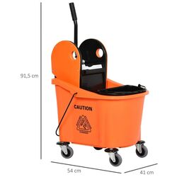 Тележка для уборки Homcom 720-015OG (Orange/Black) Thumb