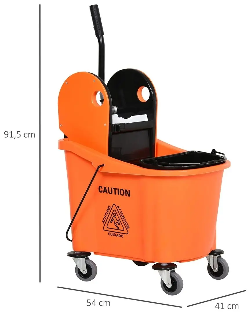 Тележка для уборки Homcom 720-015OG (Orange/Black)