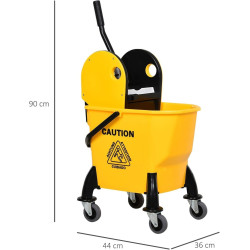Carucior pentru curatenie Homcom 720-017 (Yellow) Thumb