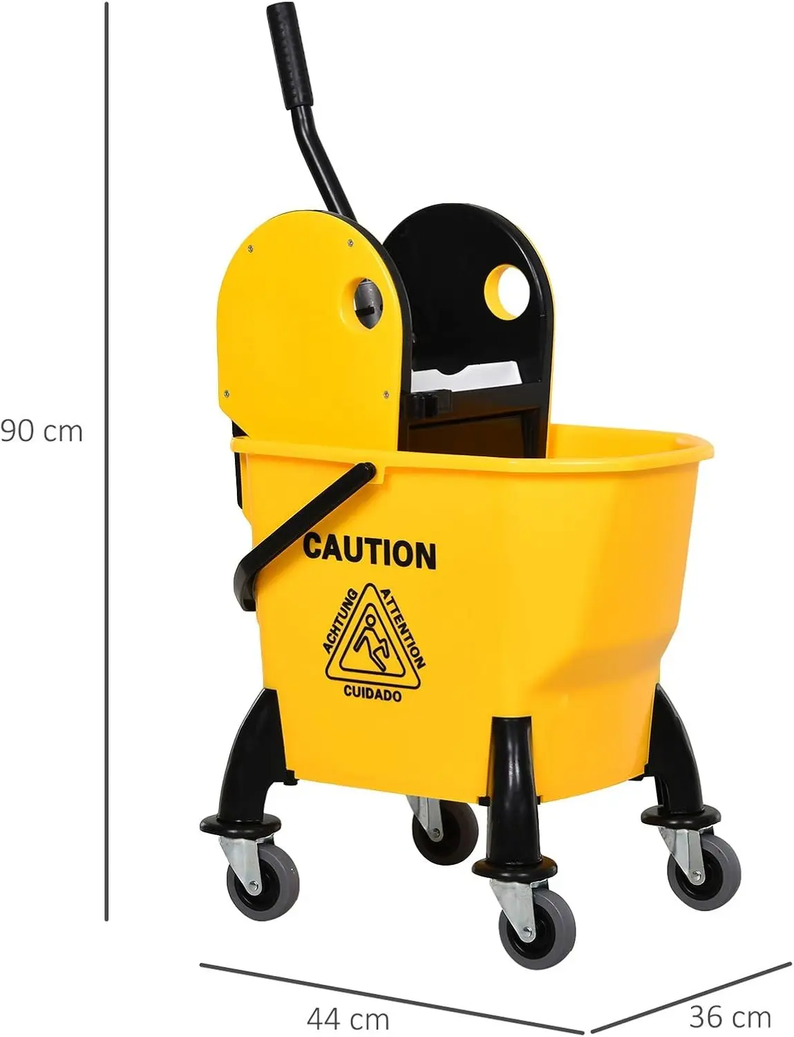 Carucior pentru curatenie Homcom 720-017 (Yellow) - 7