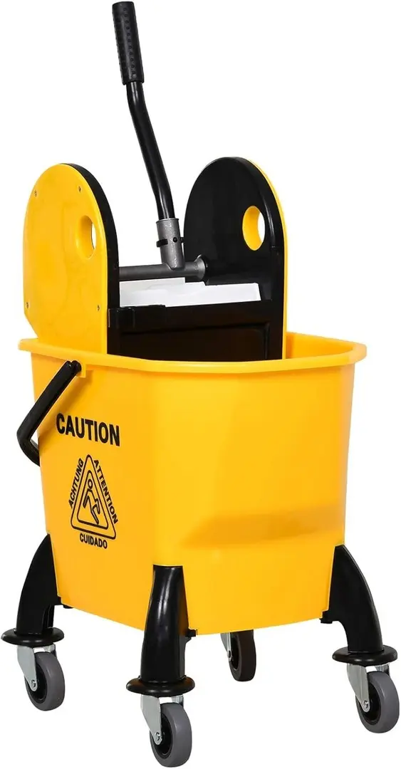 Carucior pentru curatenie Homcom 720-017 (Yellow)