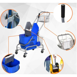 Carucior pentru curatenie Homcom 720-018 (Blue) Thumb