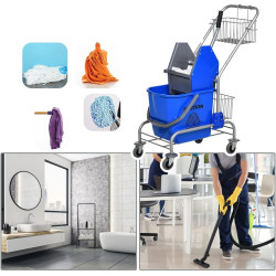 Carucior pentru curatenie Homcom 720-018 (Blue) Thumb