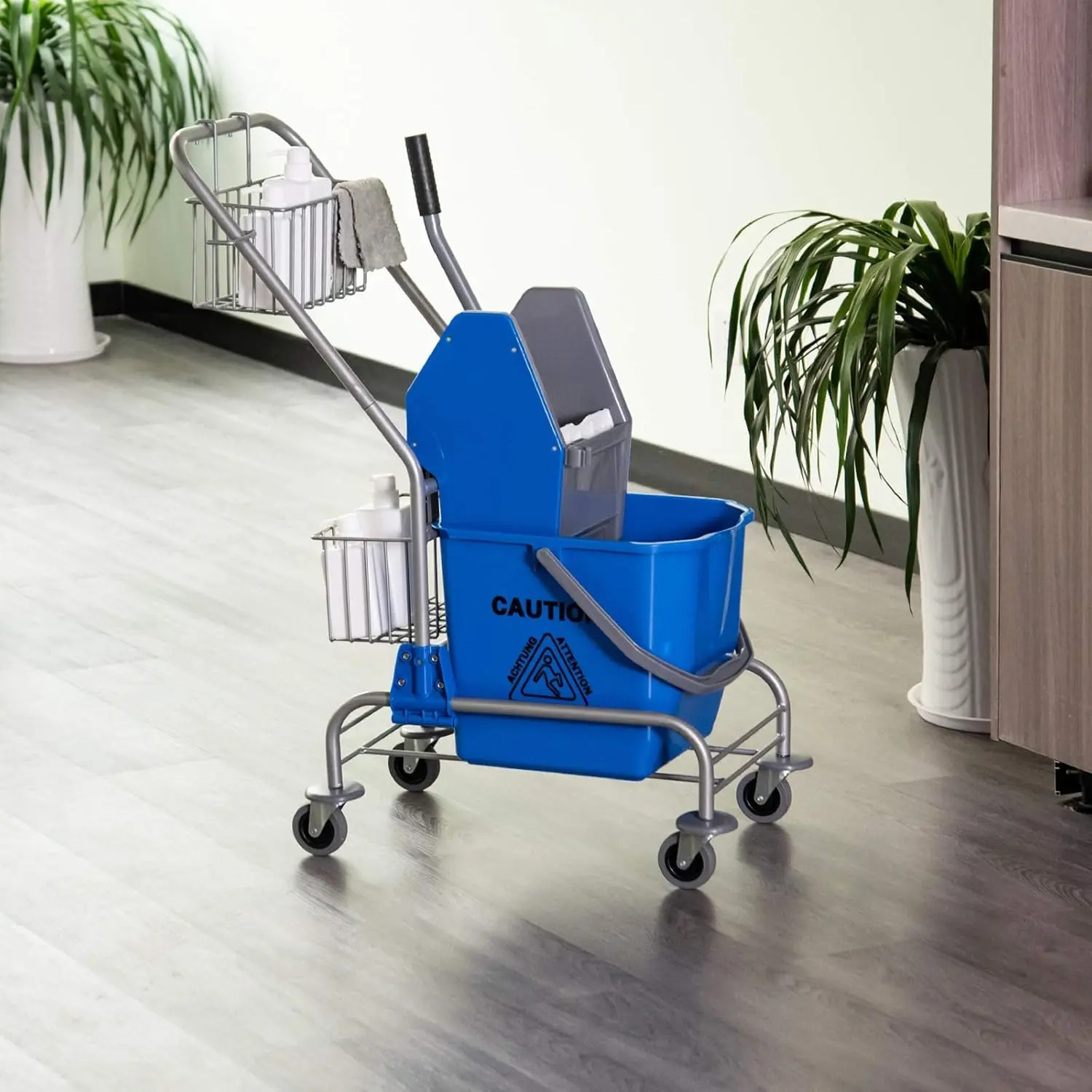 Carucior pentru curatenie Homcom 720-018 (Blue) - 7