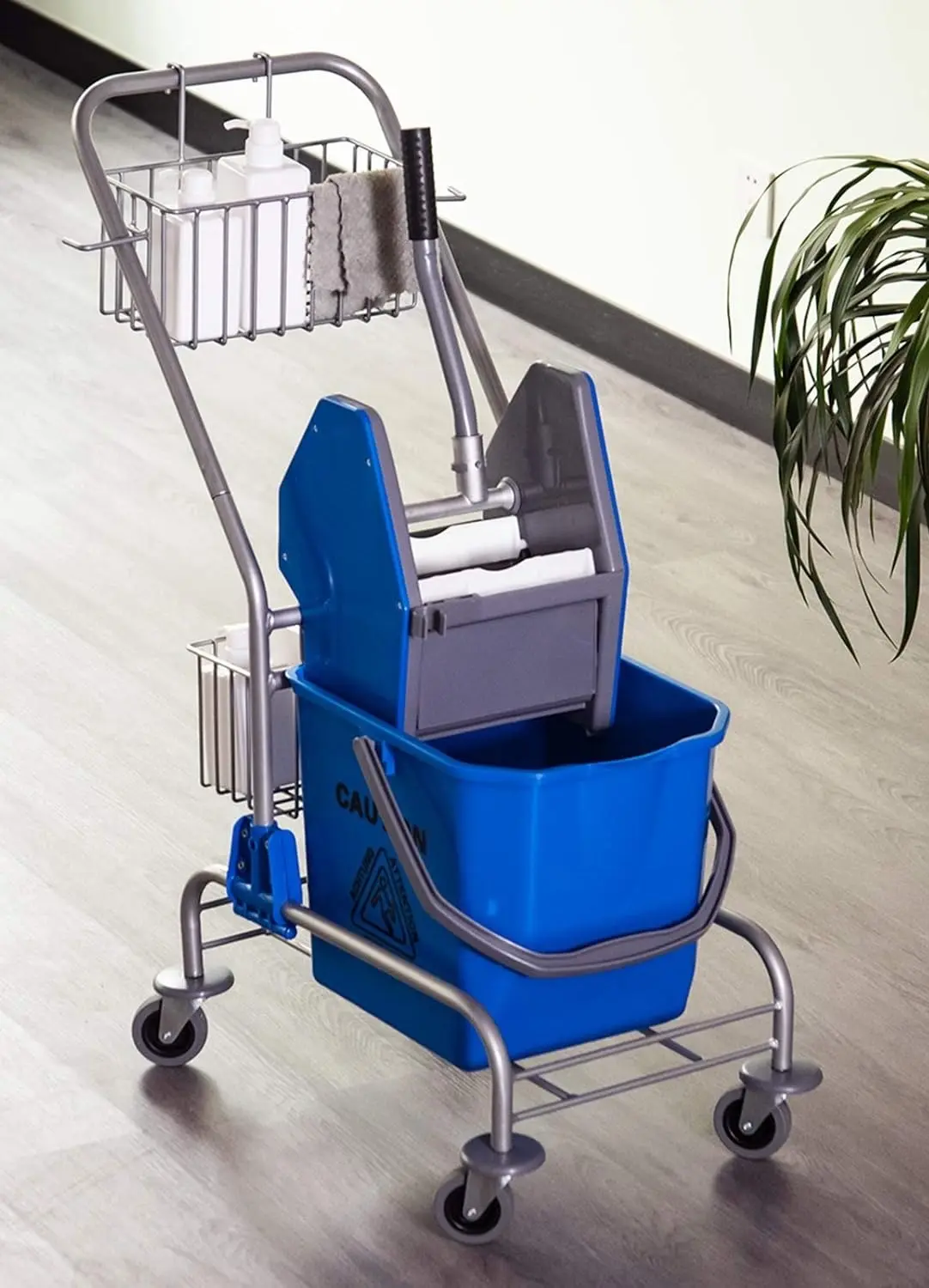 Carucior pentru curatenie Homcom 720-018 (Blue) - 8