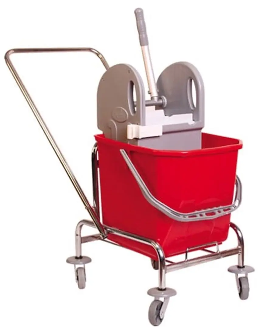 Carucior pentru curatenie Nossa Chrom Single Extra 25L (Red/Grey)