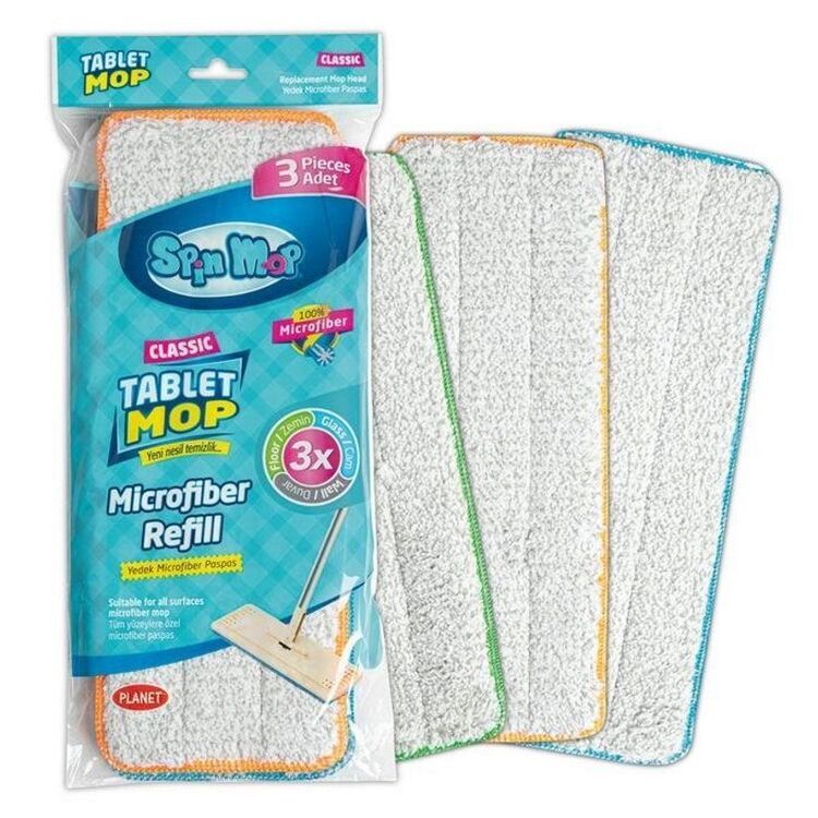Set de capete pentru mop Planet Classic Spin Mop UP732 3pcs (White)