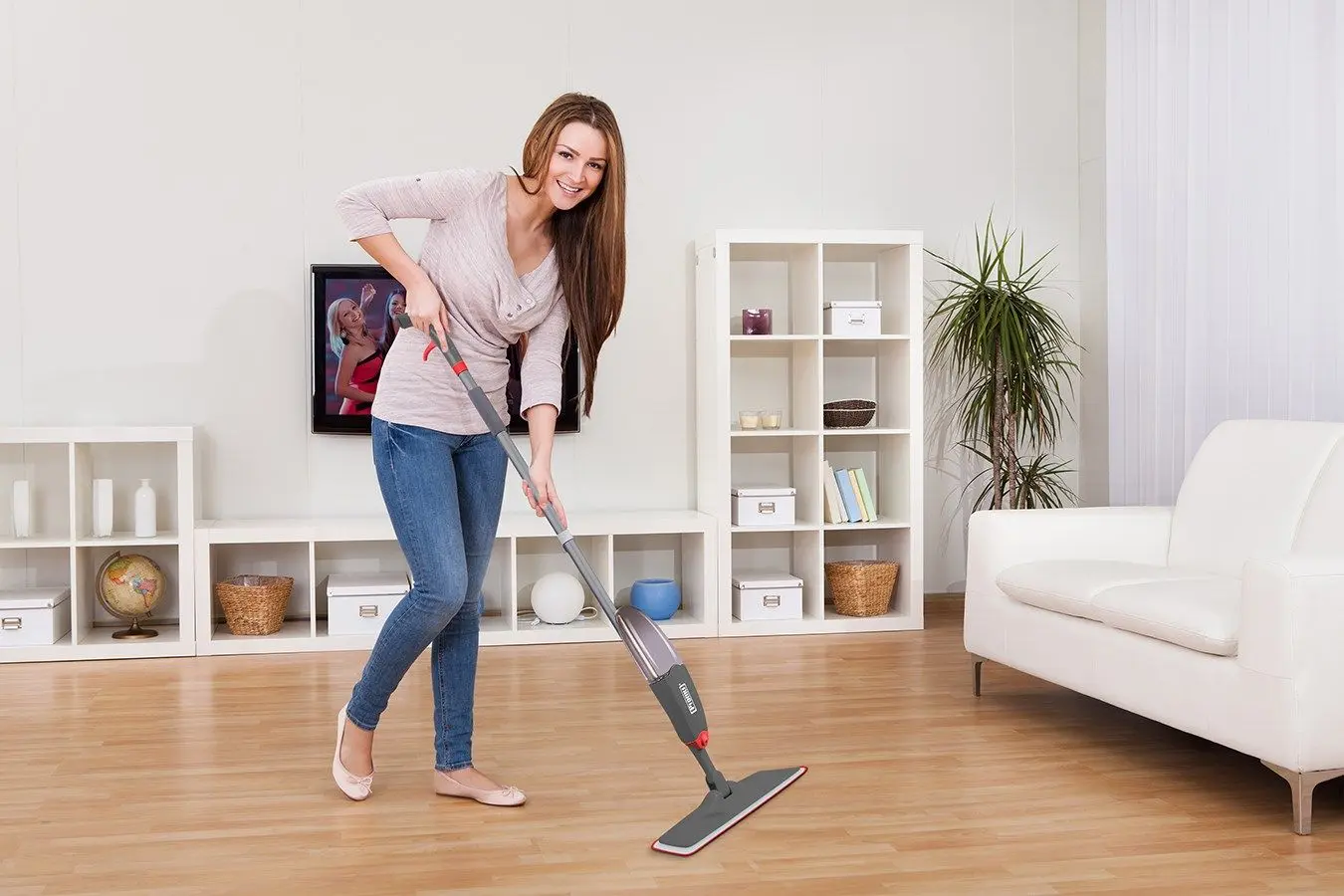 Швабра с распылителем Promis MS100G (Grey/Red)