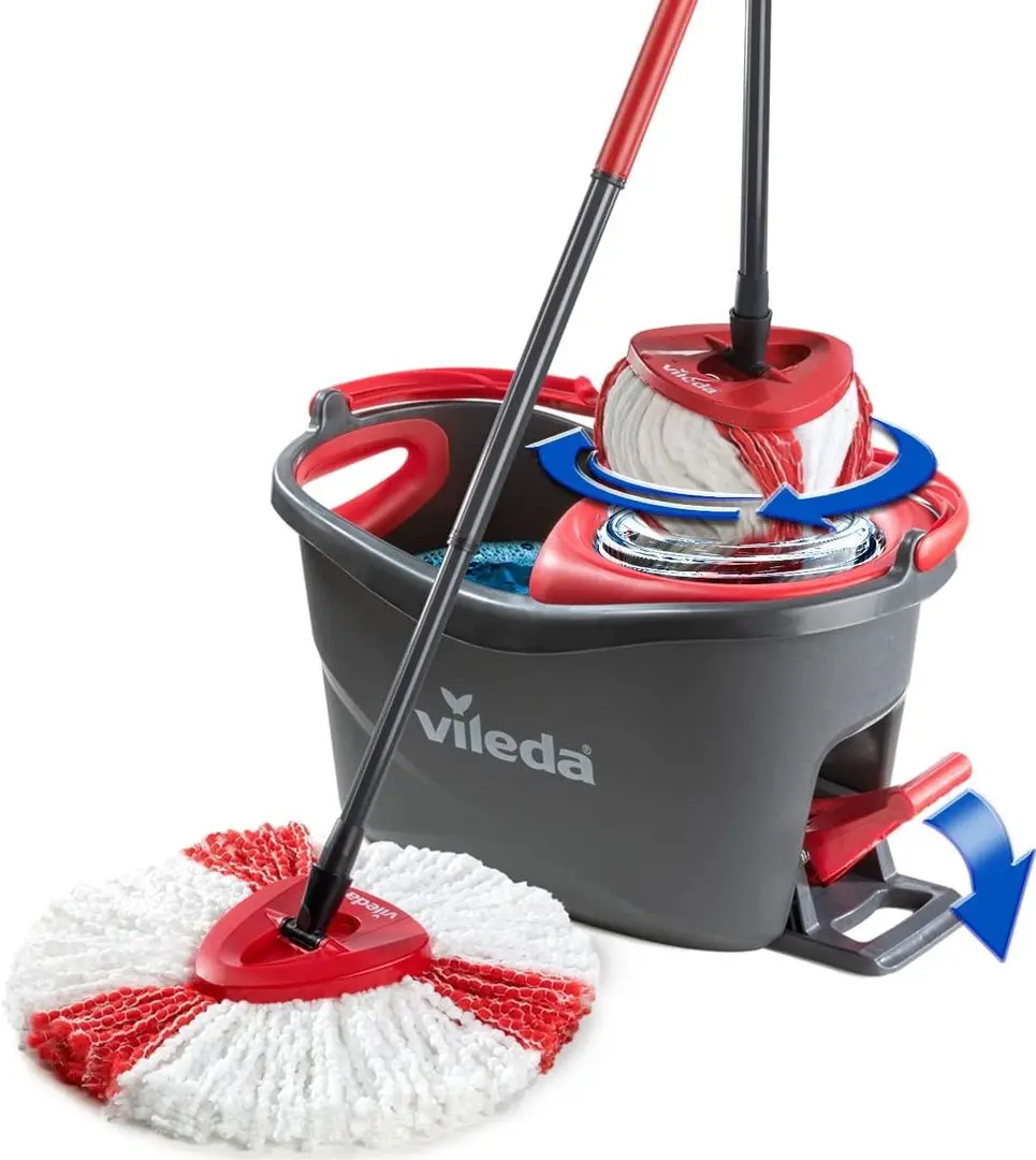 Set mop + galeata Vileda Mop Easy Wring & Clean Turbo (Black/Red) - 2
