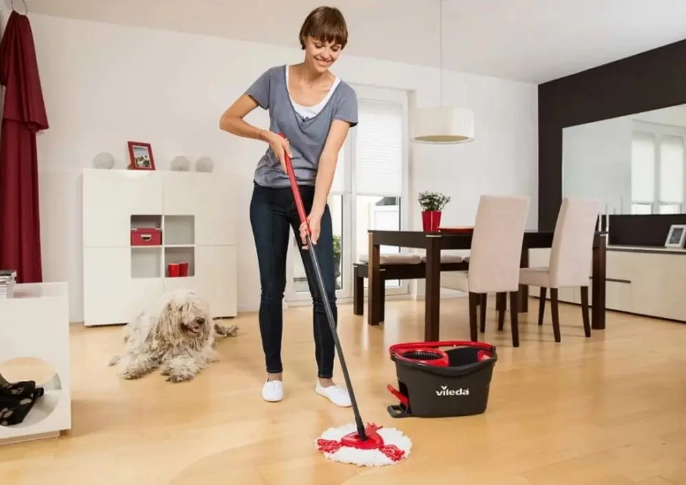 Set mop + galeata Vileda Mop Easy Wring & Clean Turbo (Black/Red) - 3