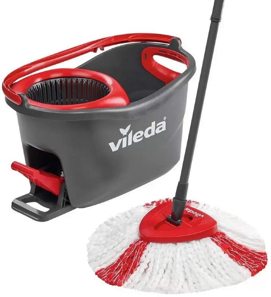 Set mop + galeata Vileda Mop Easy Wring & Clean Turbo (Black/Red)