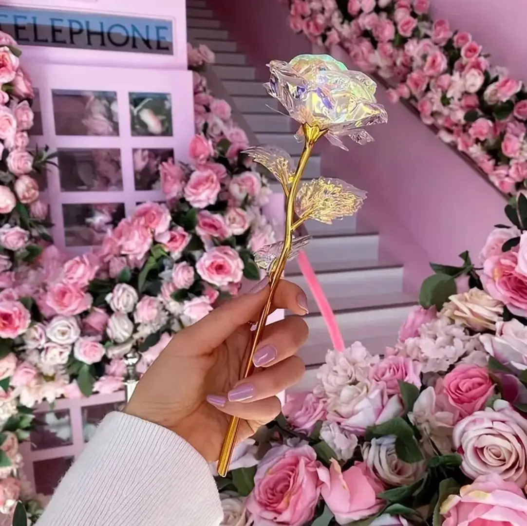 Floare artificiala Aptel AG774A 24 cm (Gold/Rainbow)