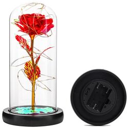 Искусственный цветок в стеклянной колбе Aptel AG776 (Red) Thumb