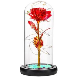 Искусственный цветок в стеклянной колбе Aptel AG776 (Red) Thumb