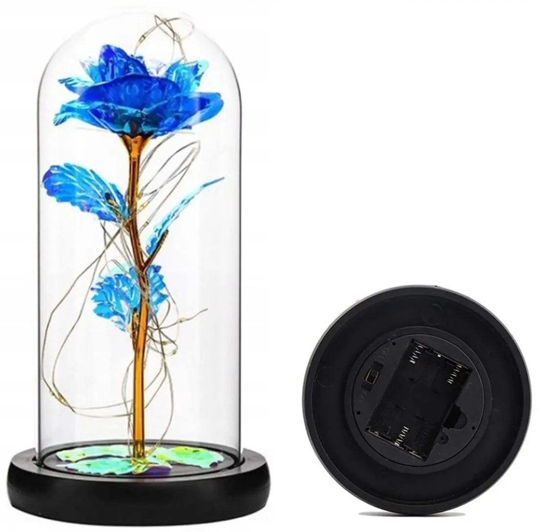 Искусственный цветок в стеклянной колбе Aptel AG776B (Blue) - 2