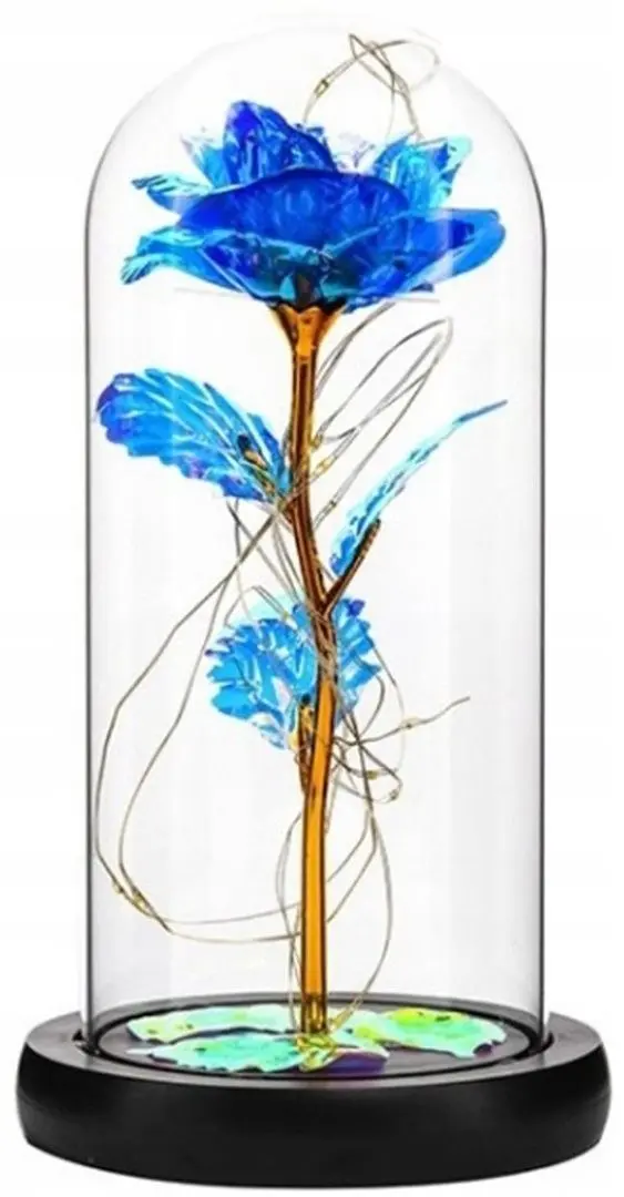 Искусственный цветок в стеклянной колбе Aptel AG776B (Blue)