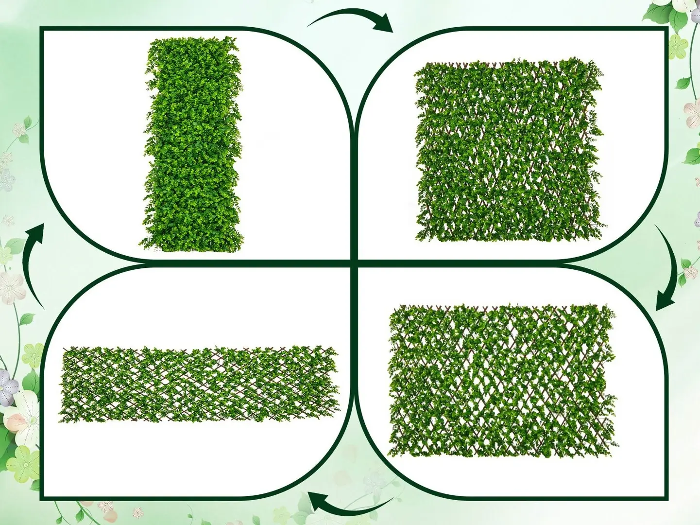 Декоративное ограждение Costway HZ10267 (Green) - 4
