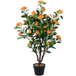 Copac artificial Costway Camellia HZ10118 102cm (Green/Orange)