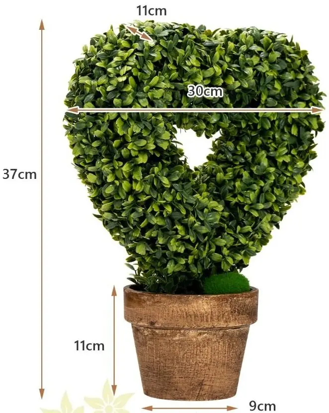 Set de plante artificiale Costway HZ10095GN-4 (Green/Brown) - 2