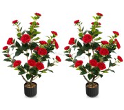 Set de plante artificiale Costway HZ10188RE-2 95cm (Red)