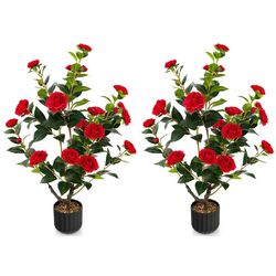 Set de plante artificiale Costway HZ10188RE-2 95cm (Red)