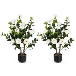 Set de plante artificiale Costway HZ10188WH-2 95cm (White)