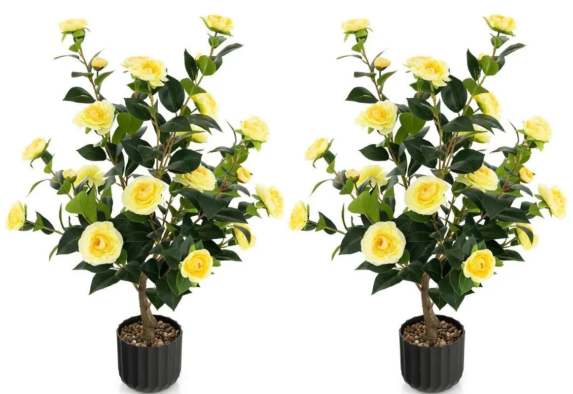 Set de plante artificiale Costway HZ10188YW-2 95cm (Yellow)