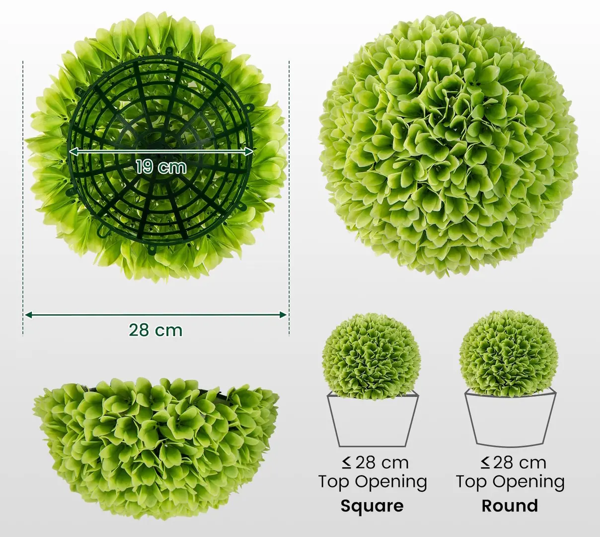 Комплект искусственных растений Costway HZ10273-GN (Green)