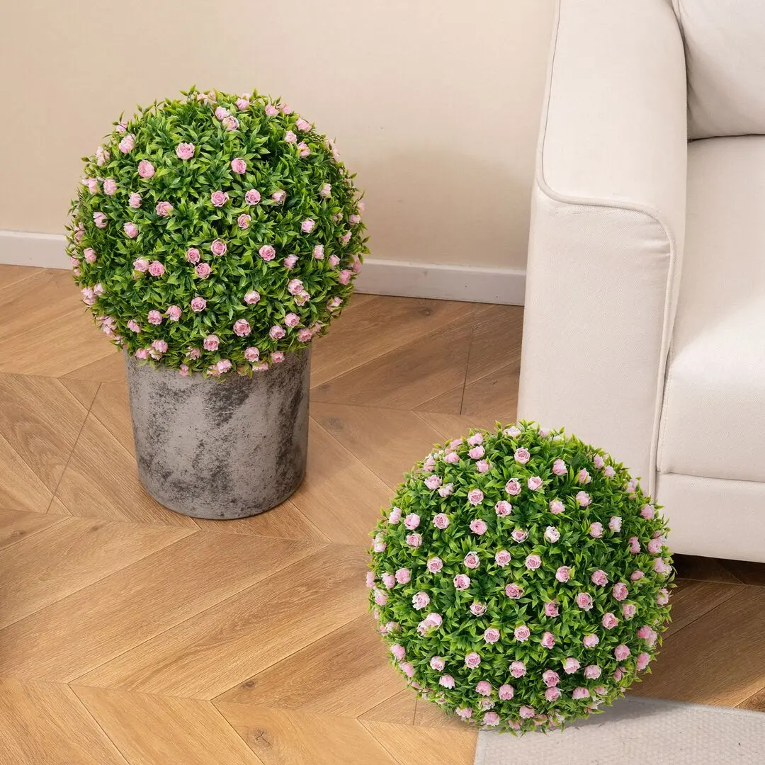 Set de bile topiary Costway HZ10271 (Green/Pink)