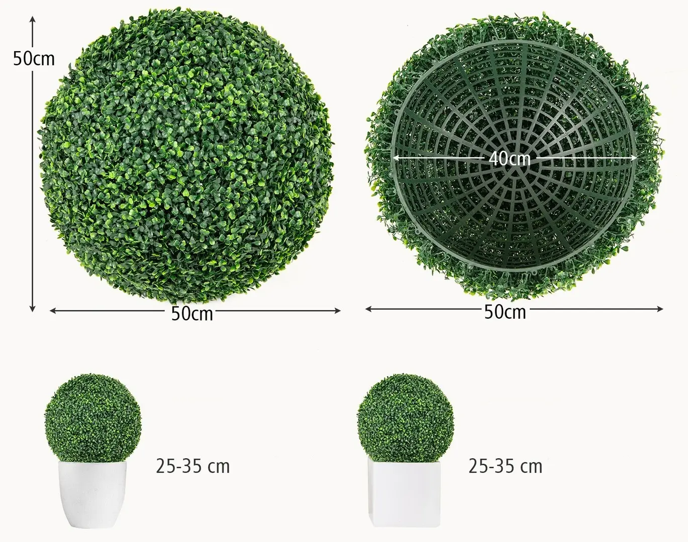 Set de bile topiary Costway HZ10288-M (Green)