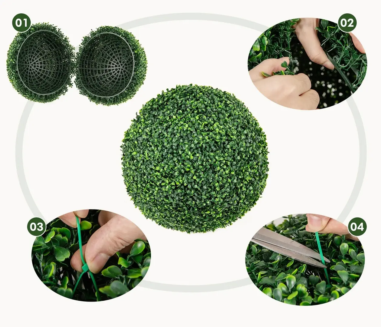 Set de bile topiary Costway HZ10288-M (Green)