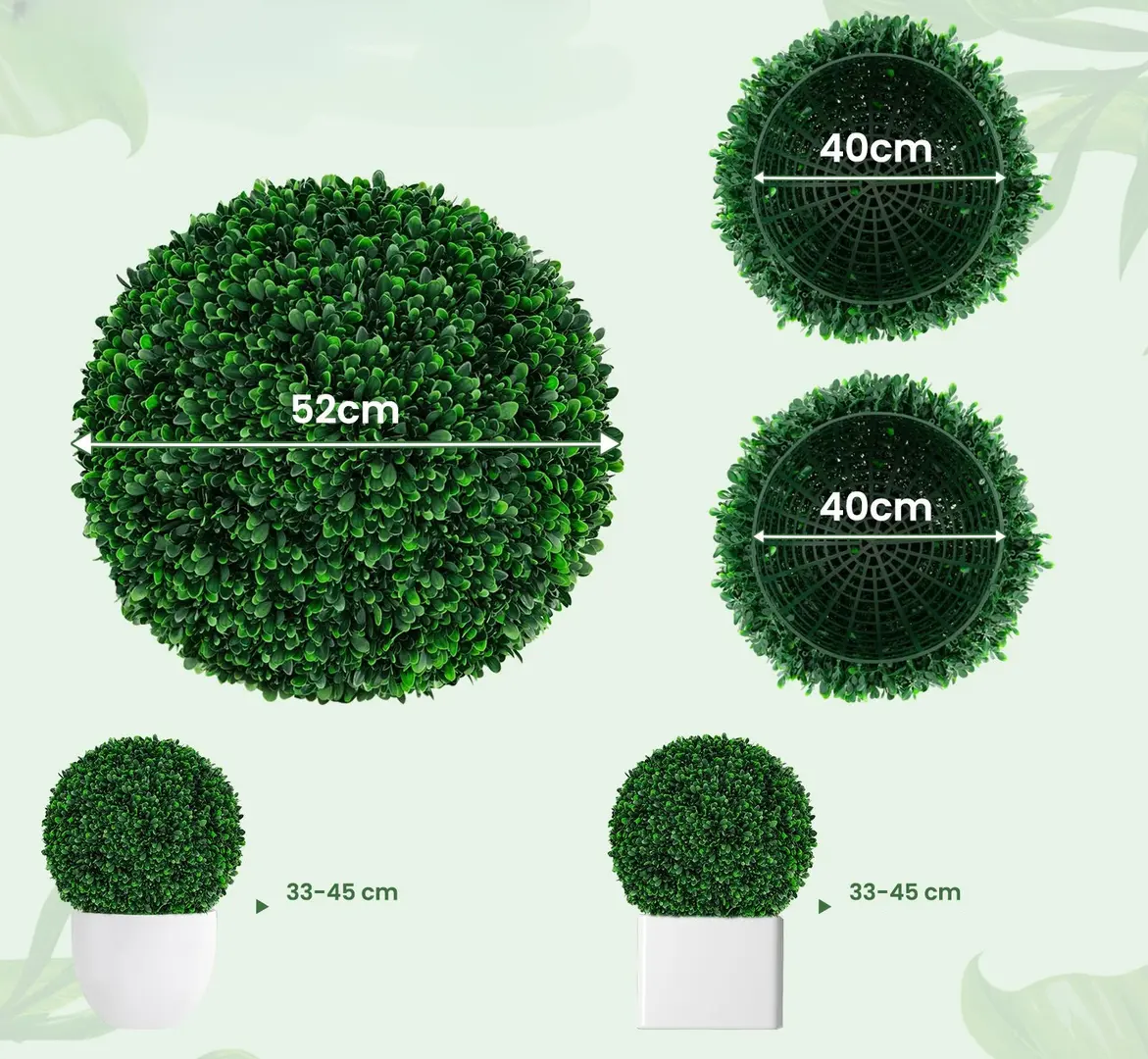 Set de bile topiary Costway HZ10291-M (Green)