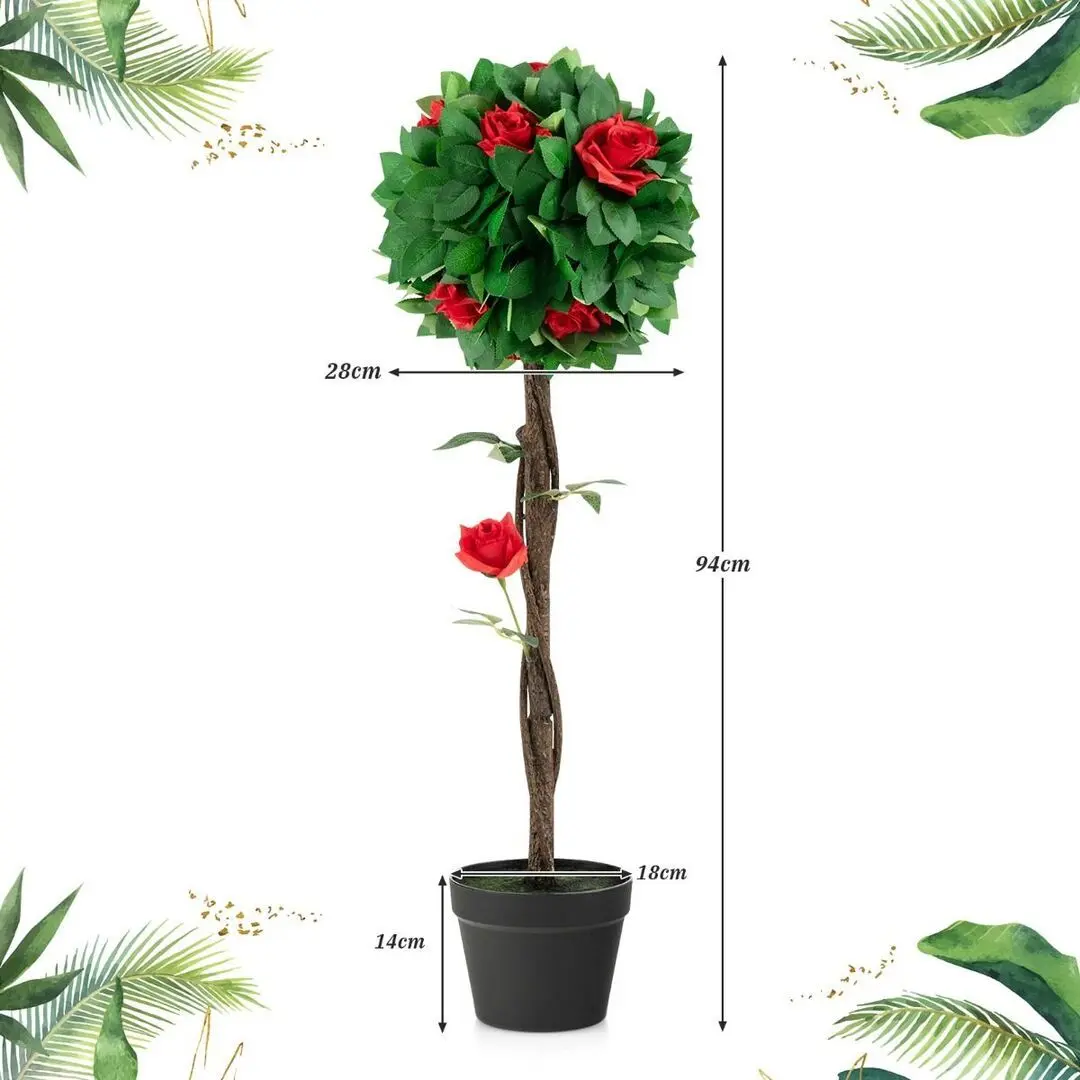 Planta artificiala Costway HZ10119 (Green/Red) - 3