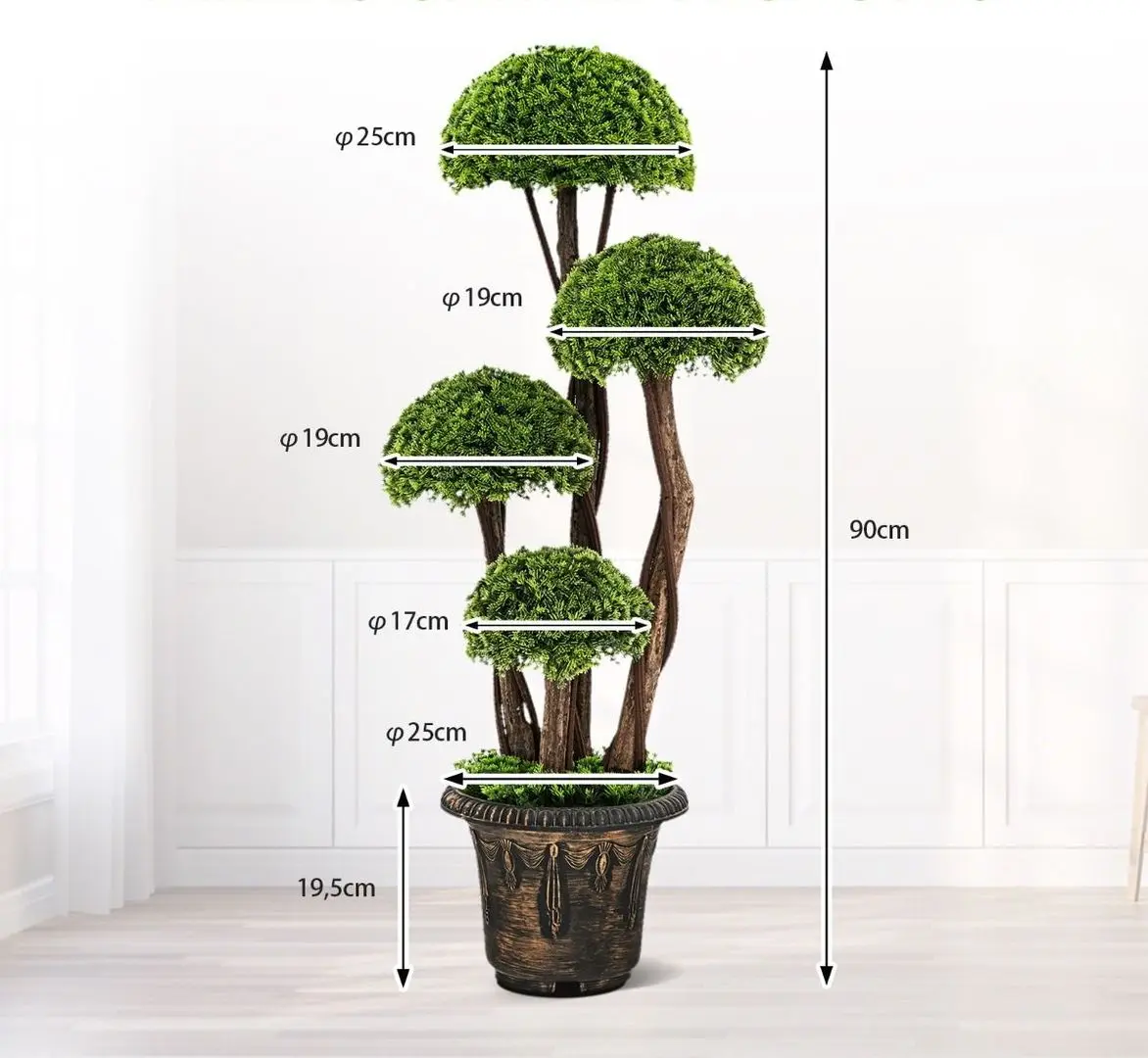 Planta artificiala Costway HZ10120 (Green)