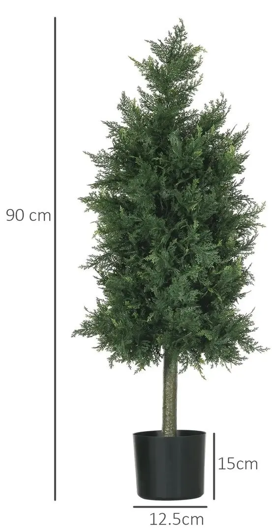 Set de copaci artificiali Homcom 830-819V00GN 90cm (Green)