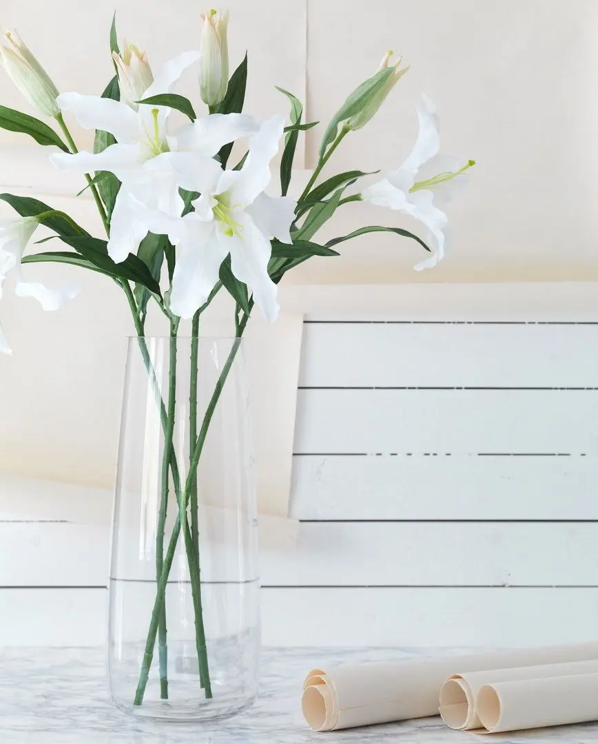 Floare artificiala Ikea Smycka 85cm (Crin Alb) - 4