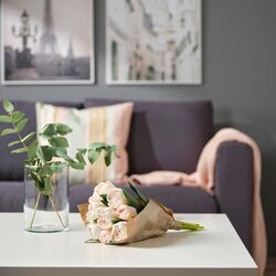 Buchet artificial Ikea Smycka interior/exterior 35cm (Lalele Roz Deschis) Thumb