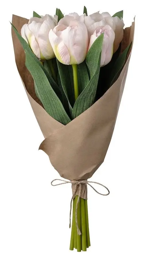 Buchet artificial Ikea Smycka interior/exterior 35cm (Lalele Roz Deschis)