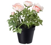 Planta artificiala Ikea Fejka interior/exterior 12cm (Ranunculus Roz)