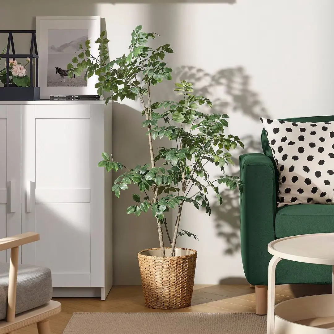 Planta artificiala Ikea Fejka interior/exterior 19cm (Santal Roșu)