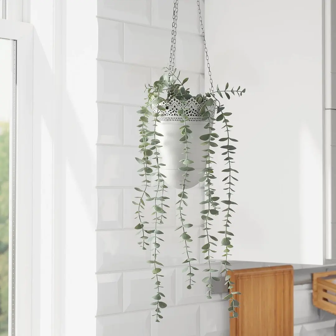 Planta artificiala Ikea Fejka interior/exterior 9cm (Suspendat Eucalipt) - 5