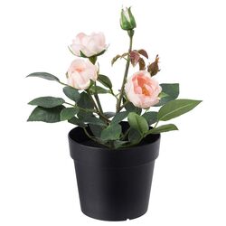 Planta artificiala Ikea Fejka interior/exterior 9cm (Trandafir/Roz)