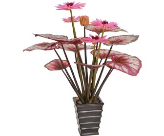 Planta artificiala Lotus 120cm (Red/Pink)