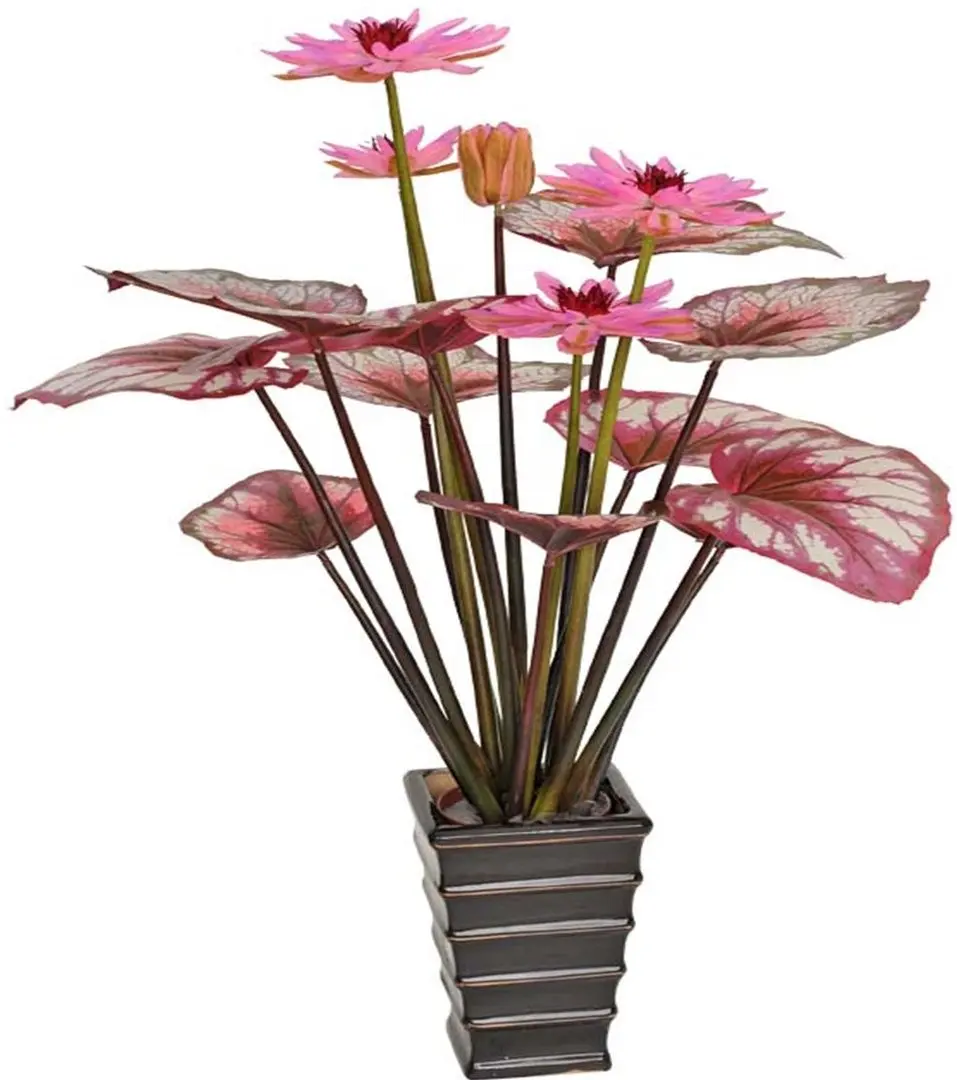 Planta artificiala Lotus 120cm (Red/Pink)