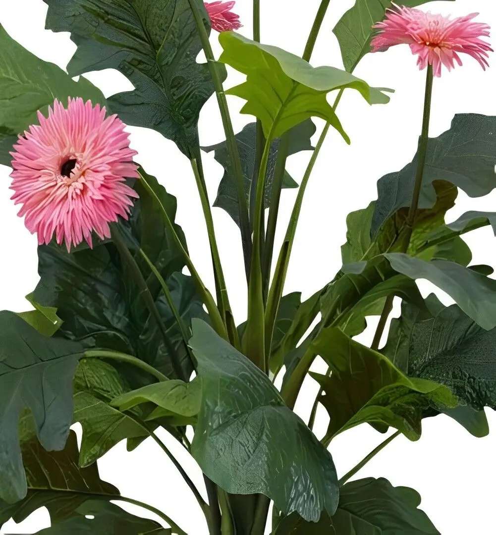 Planta artificiala Gerbera Jamesonii 70cm (Green/Pink)