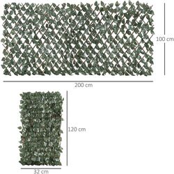 Set panouri cu plante artificiale Outsunny 844-476 (Green) Thumb